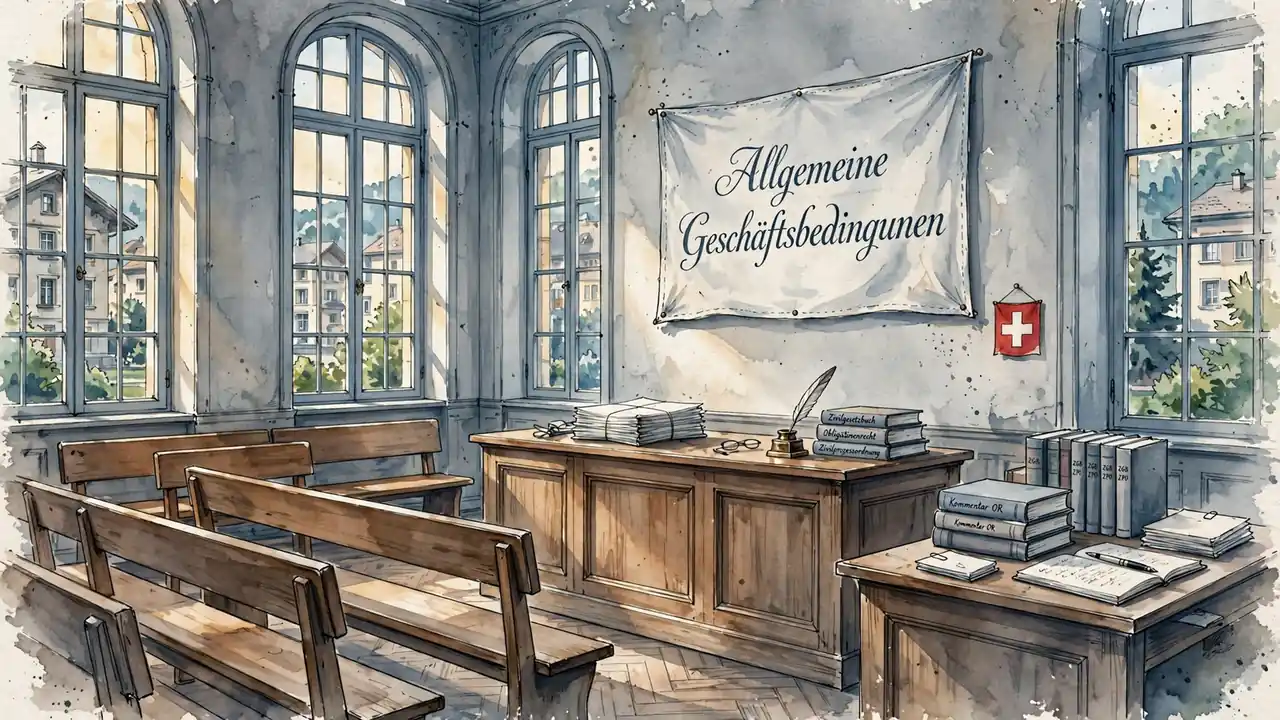 Schweizer Gerichtsraum mit 
